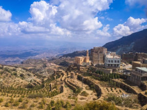 Yemen green coffee growing region.