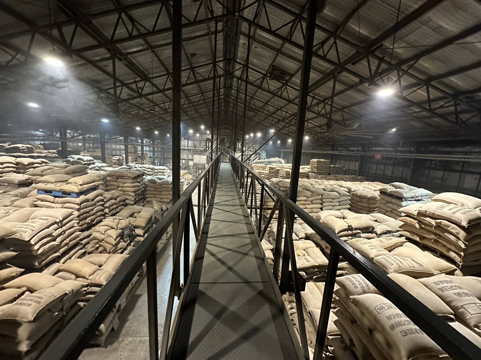 Green coffee warehouse