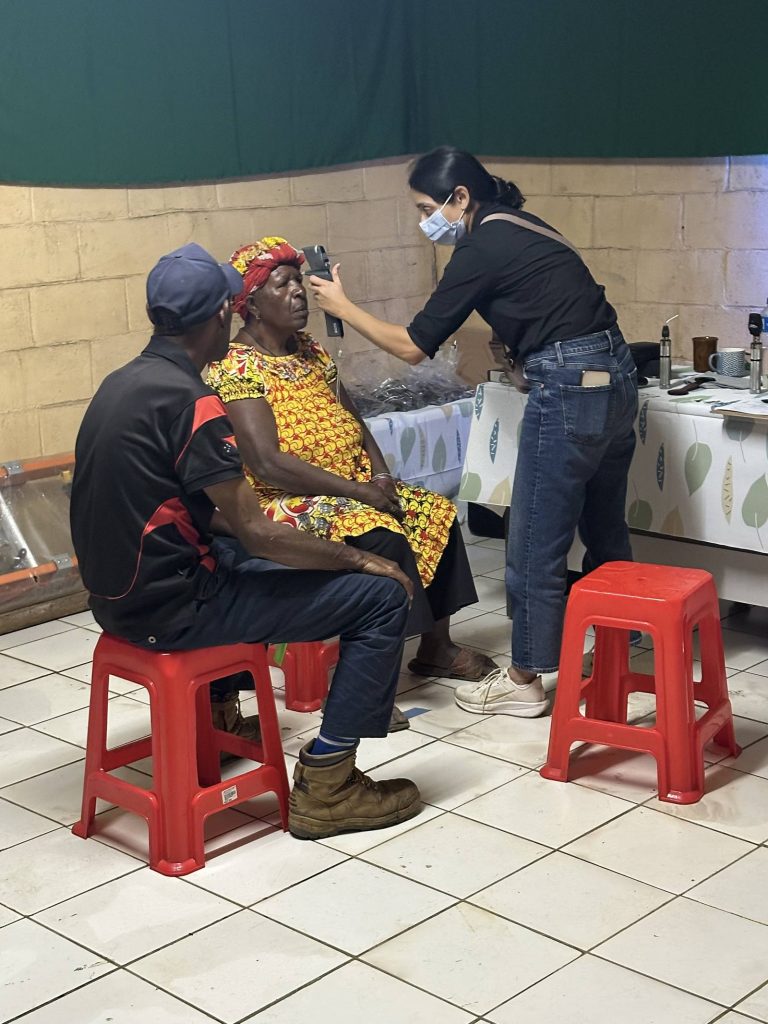Vision screening at a Benchmark-sponsored clinic in Papua New Guinea